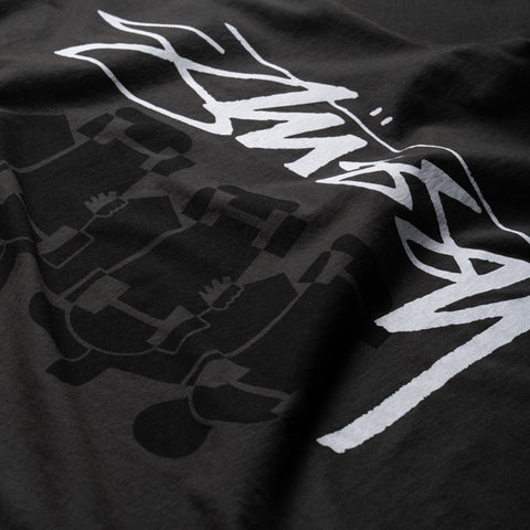 Stussy Skate Stack Pig Dyed Tee - Faded Black