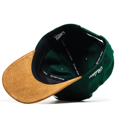 Politics x '47 Hitch Snapback - Green/Suede