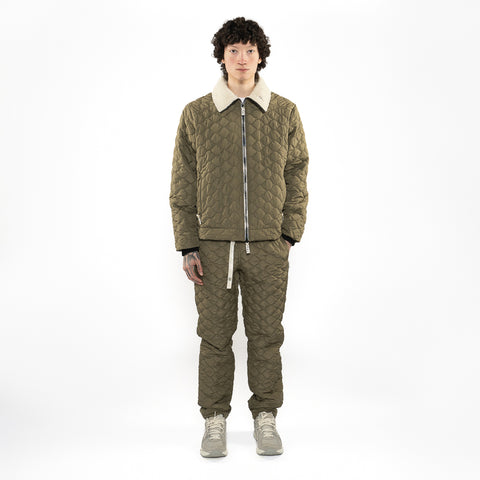 Advisory Board Crystals Quilted Snow Pants - Olive