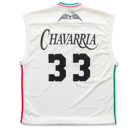 Willy Chavarria x Adidas Basketball Jersey - Off White/Black