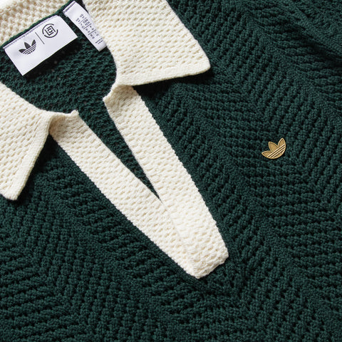 CLOT x Adidas Knit Polo - Green Night