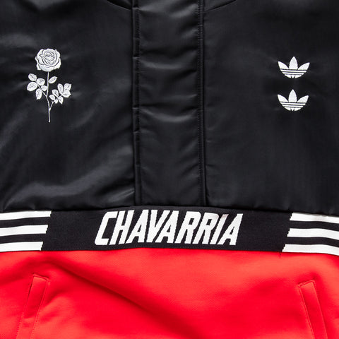 Willy Chavarria x Adidas Gomez Half Zip - Black/Red
