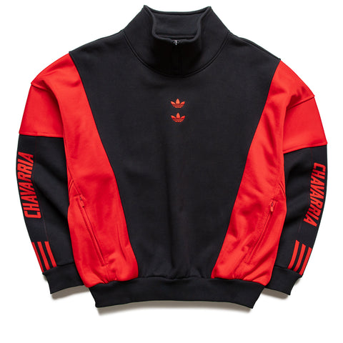 Willy Chavarria x Adidas Watsonville Mockneck Sweater - Black/Red