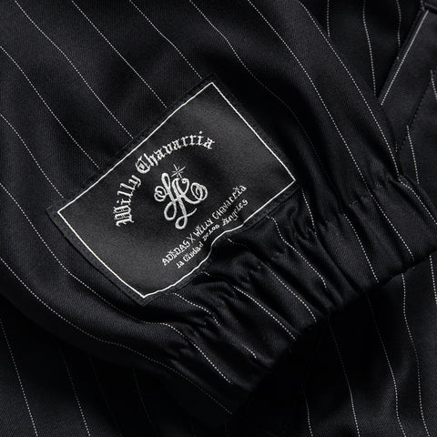 Willy Chavarria x Adidas Pinstripe Track Jacket - Black/White
