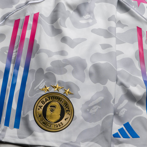 A Bathing Ape x Adidas Soccer Shorts - White