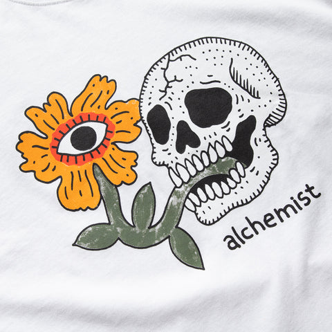 Alchemist Floral Skull Tee - White