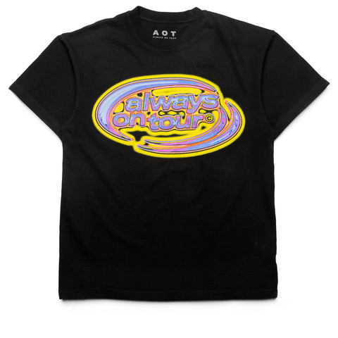 Always On Tour Melted Spinner Tee - Black