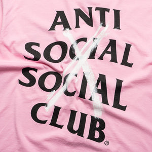 Anti Social Social Club Cancelled Hand Painted Tee - Pink