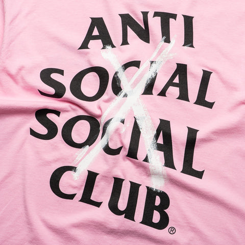 Anti Social Social Club Cancelled Hand Painted Tee - Pink