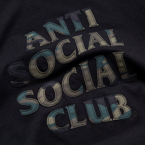 Anti Social Social Club Camo Applique Tee - Black/Camo