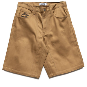 Anti Social Social Club Chainstitch Carpenter Shorts - Tan
