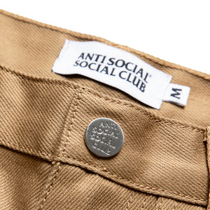 Anti Social Social Club Chainstitch Carpenter Shorts - Tan