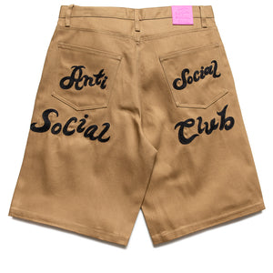 Anti Social Social Club Chainstitch Carpenter Shorts - Tan