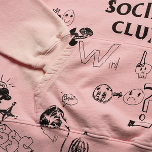 Anti Social Social Club Illustrated Hoodie - Pink