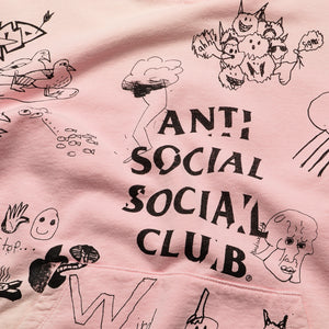 Anti Social Social Club Illustrated Hoodie - Pink