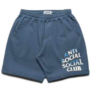 Anti Social Social Club Tonkatsu Boro Wave Shorts - Indigo