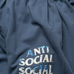 Anti Social Social Club Tonkatsu Boro Wave Shorts - Indigo