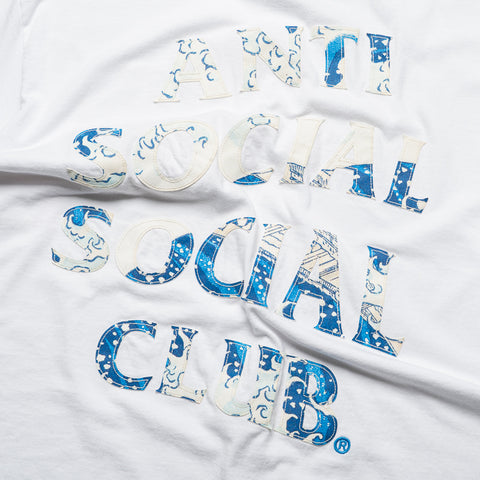 Anti Social Social Club Tonkatsu Boro Wave Tee - White