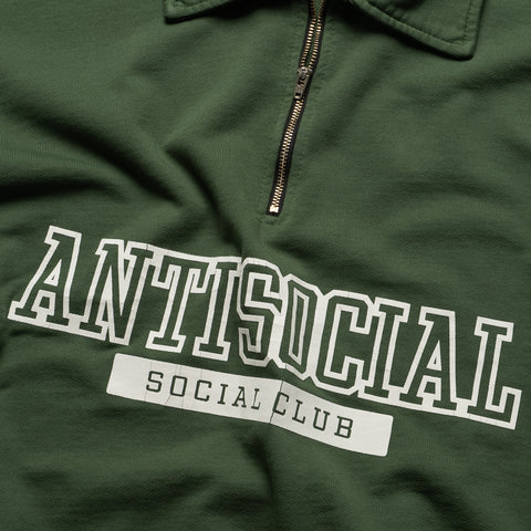 Anti Social Social Club Washed Up Quarter Zip - Green