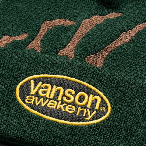 Awake NY Vanson Skeleton Beanie - Green