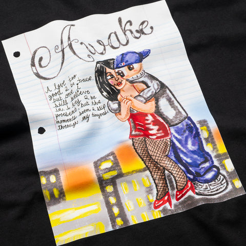 Awake NY Love Letter Tee - Black