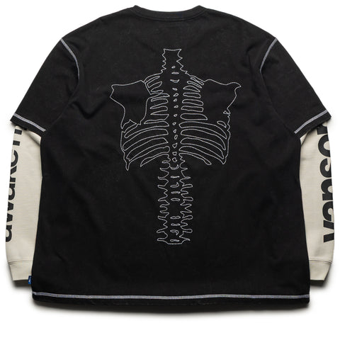Awake NY Vanson Skeleton Waffle L/S Tee - Black
