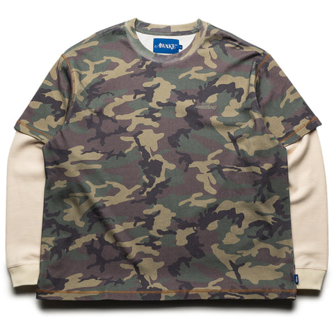 Awake NY Waffle L/S Tee - Camo