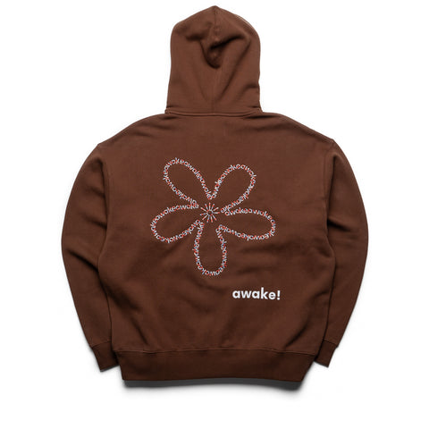 Awake NY Flower Stamp Hoodie - Brown