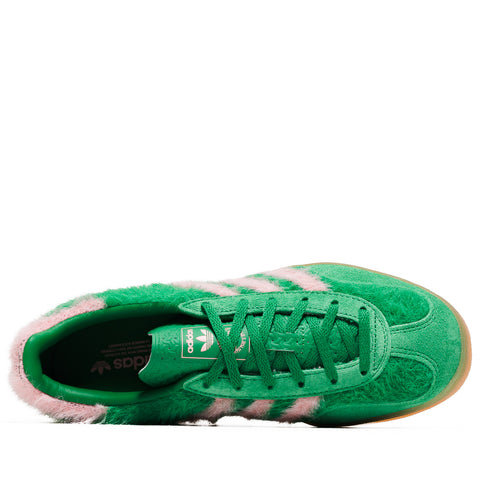 Women's Adidas Gazelle Indoor - Green/Glow Pink