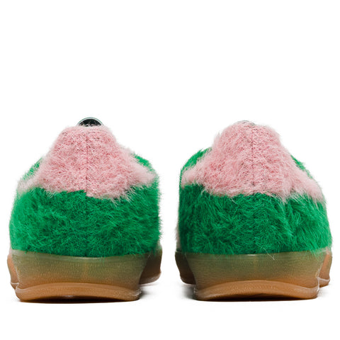 Women's Adidas Gazelle Indoor - Green/Glow Pink