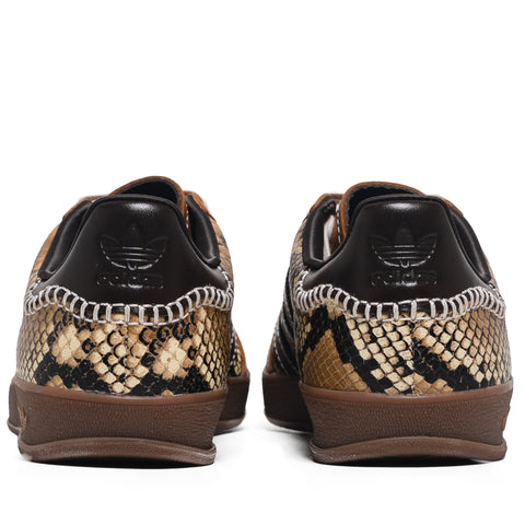 Wales Bonner x Adidas Gazelle Snake - Dark Brown/Wonder White