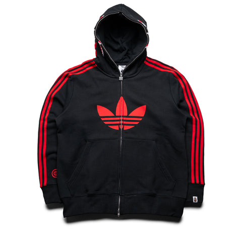 A Bathing Ape x Adidas Shark Full Zip Hoodie - Black