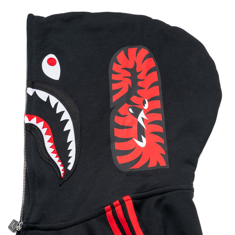 A Bathing Ape x Adidas Shark Full Zip Hoodie - Black
