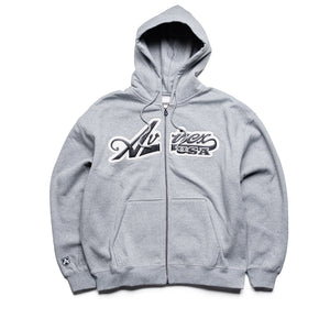 Avirex Script Hoodie - Heather Grey