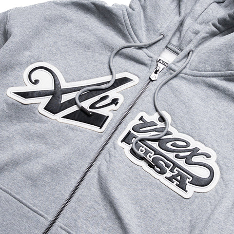 Avirex Script Hoodie - Heather Grey