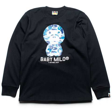 A Bathing Ape ABC Camo Baby Milo L/S Tee - Black/Blue