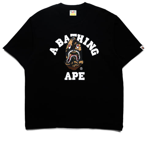 A Bathing Ape 1st Camo Shark Seijin College Tee - Black