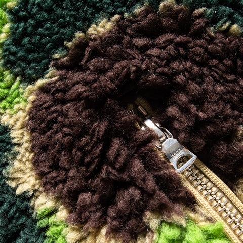 A Bathing Ape ABC Camo Metal One Point Boa Jacket - Green