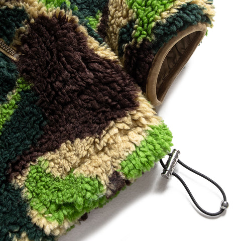 A Bathing Ape ABC Camo Metal One Point Boa Jacket - Green