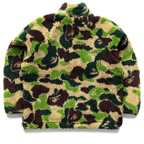 A Bathing Ape ABC Camo Metal One Point Boa Jacket - Green