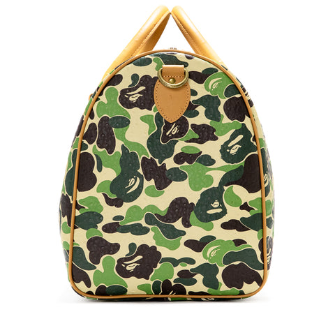 A Bathing Ape ABC Camo PU Ostrich Boston Bag - Green