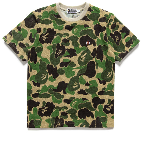 A Bathing Ape ABC Camo Pile Jacquard One Point Tee - Green