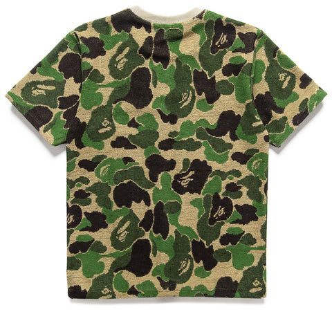 A Bathing Ape ABC Camo Pile Jacquard One Point Tee - Green