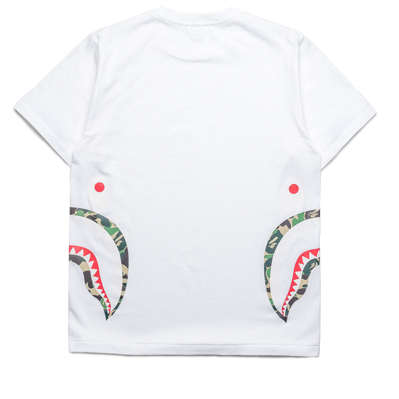 A Bathing Ape ABC Camo Side Shark T Shirt White Green Size XL by Sneaker Politics