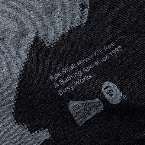 A Bathing Ape Ape Head Heavy Washed Tee - Black