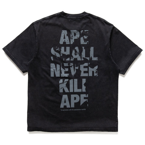 A Bathing Ape Ape Head Heavy Washed Tee - Black