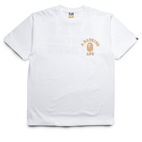 A Bathing Ape 1st Camo College ATS Tee - White/Yellow