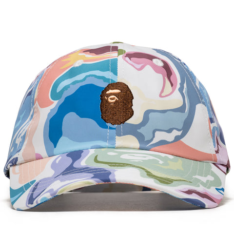 A Bathing Ape Art Camo One Point Panel Strapback - White