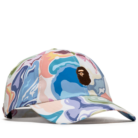 A Bathing Ape Art Camo One Point Panel Strapback - White