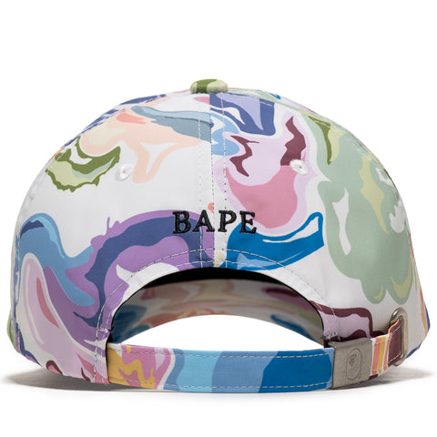 A Bathing Ape Art Camo One Point Panel Strapback - White